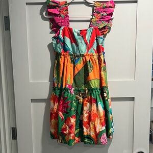 Farm Rio Foliage Mix Mini Dress Size Small